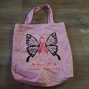 Pink Breast Cancer Awareness Tote Bag